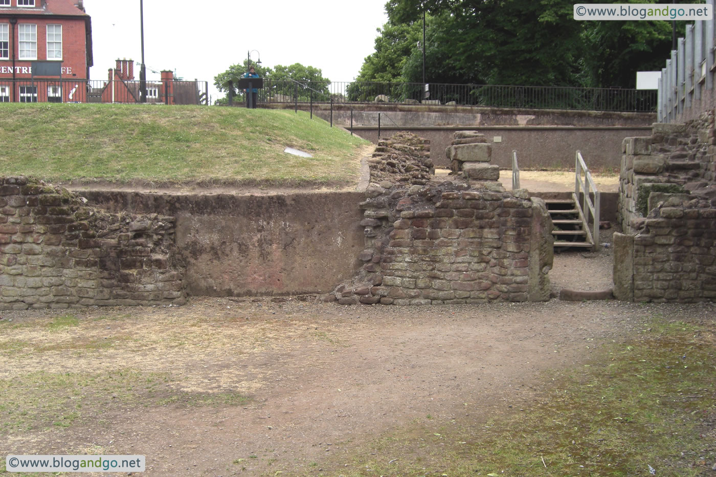 Chester - Roman Amphitheatre, to the East entrance